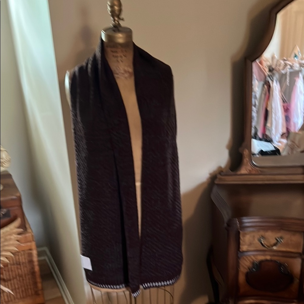 Calvin Klein Maroon Knit Scarf